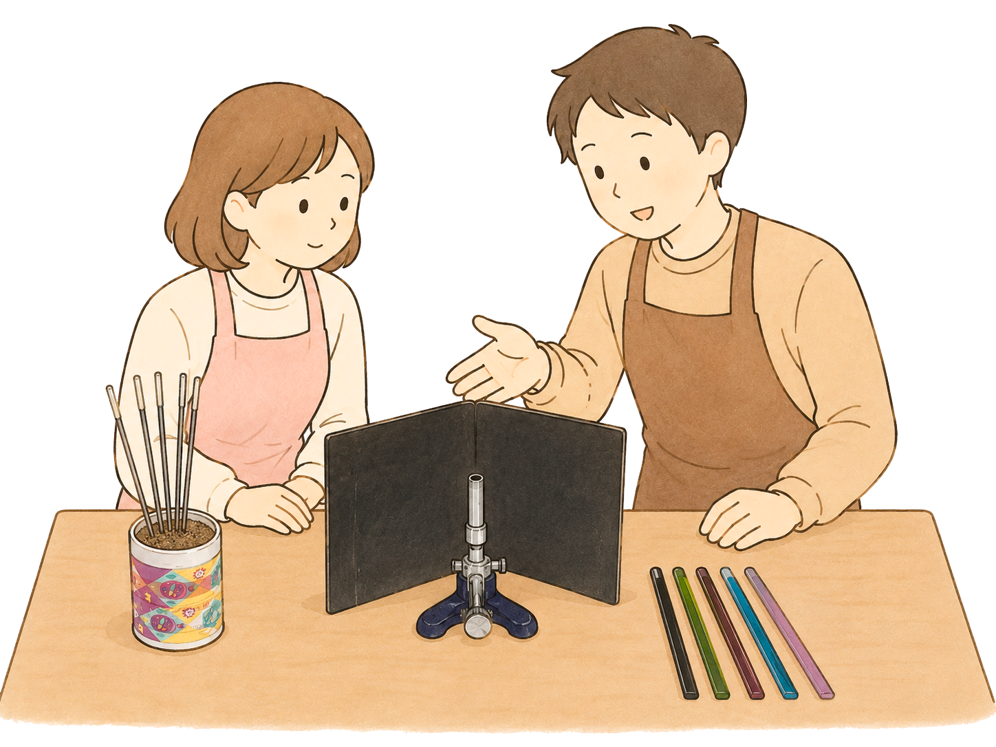 道具の説明と準備のイラスト